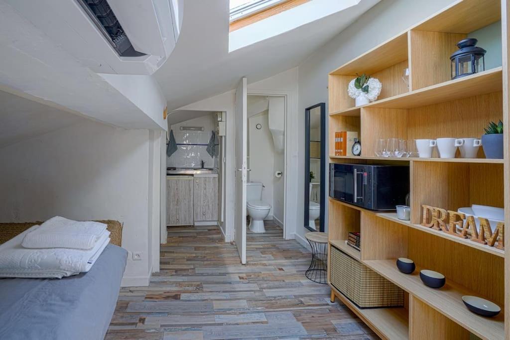 Studio Sous Les Toits Tres Bien Place Et Climatise モンペリエ エクステリア 写真